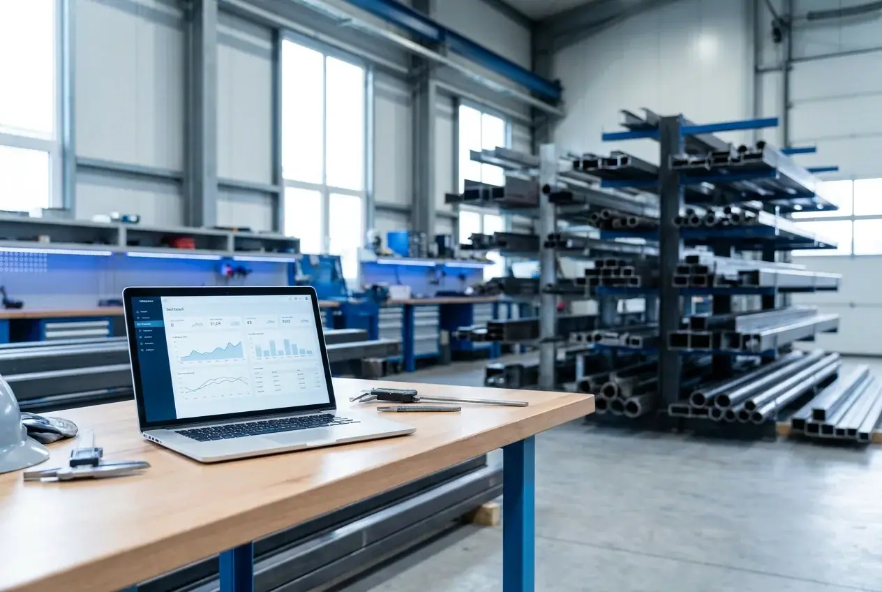 Moderne werkplek die staat voor het IT-beheer bij All Steel Products