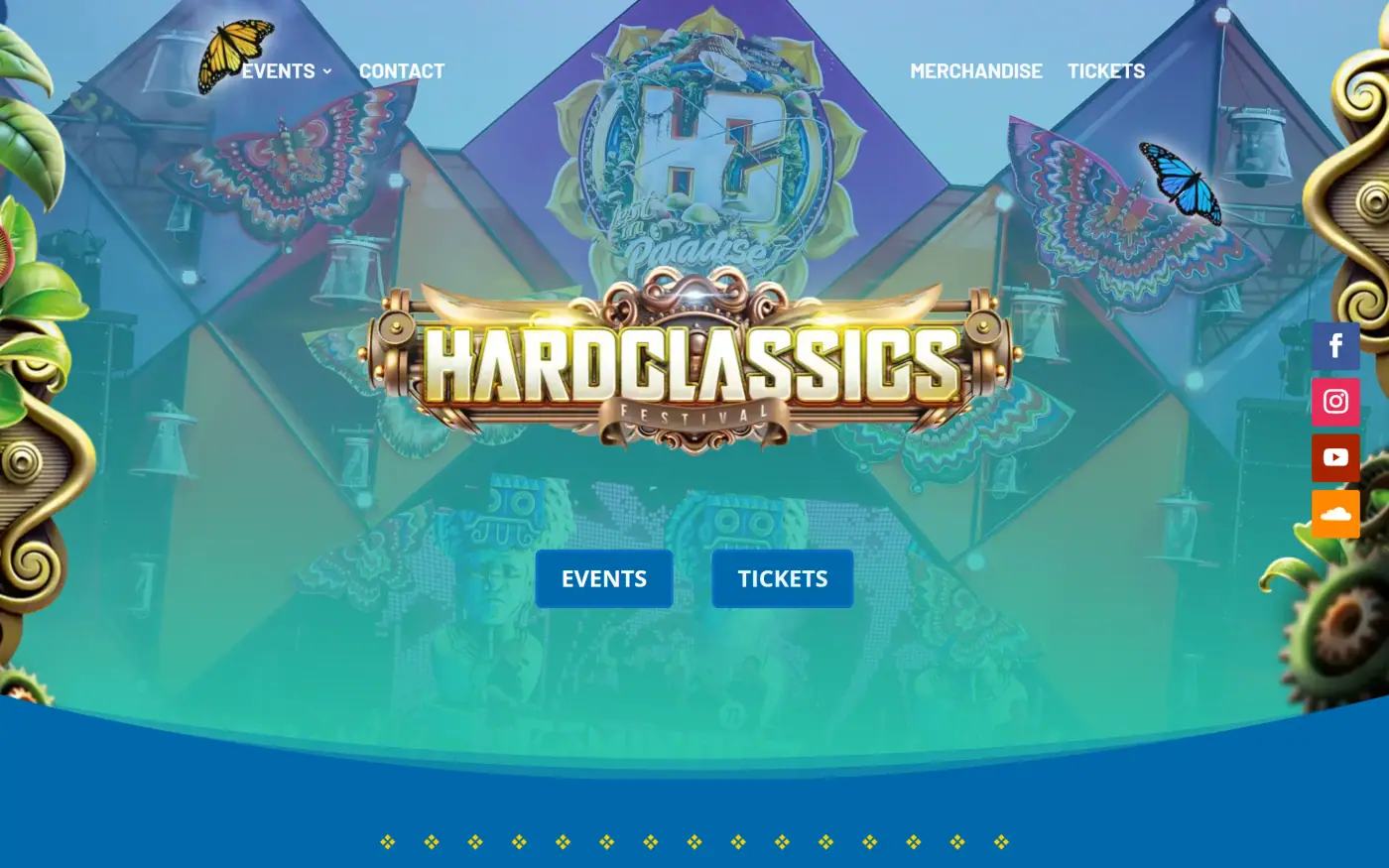 Festivalwebsite met programma-timetable voor Free2Party